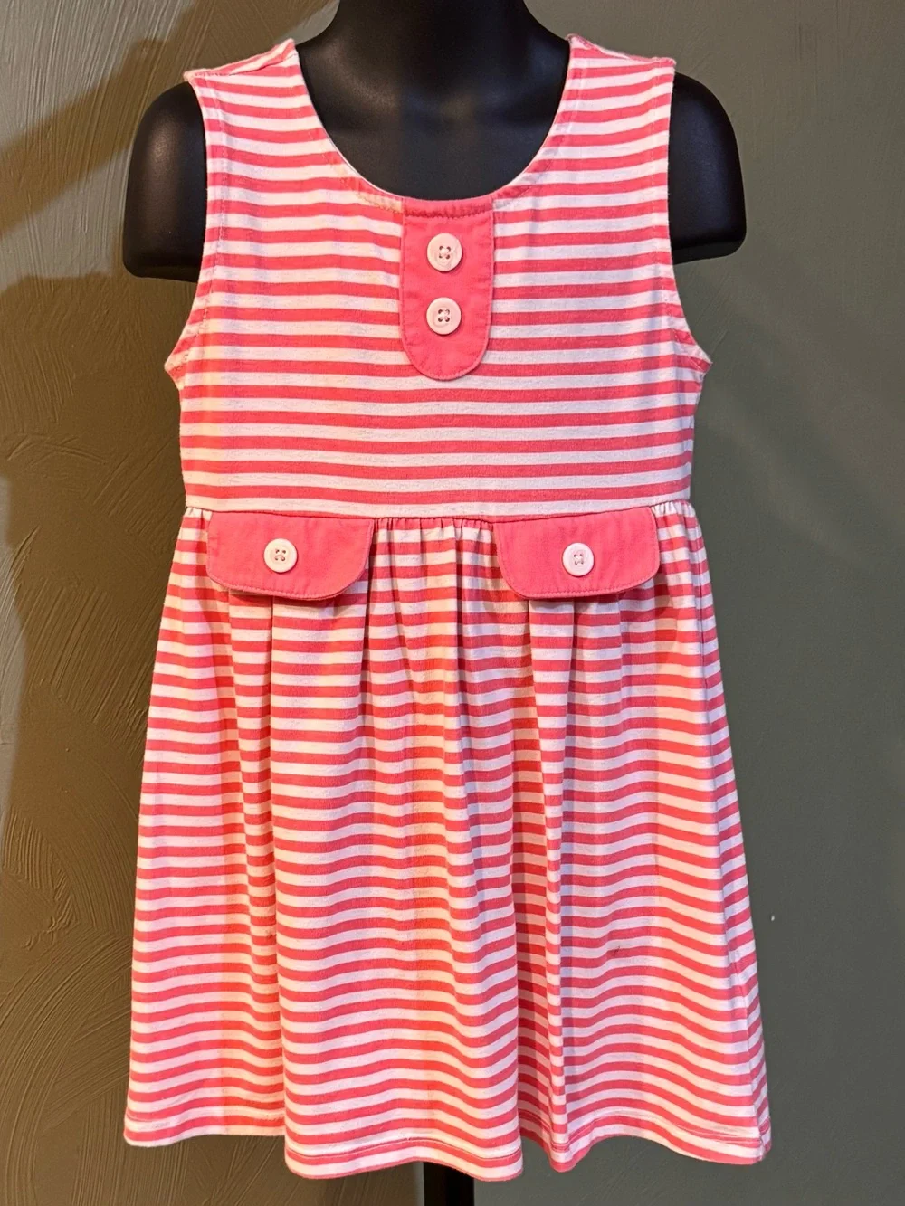 Lot of 3 Girls Dresses Sizes 5 & 6 Striped Polka Dot Floral Pink/Black/White